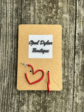 Load image into Gallery viewer, Colorful Heart Hoops
