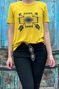 Aztec Yellow Graphic Tshirt