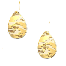 Load image into Gallery viewer, Camo Overlay Tear Drop Earrings
